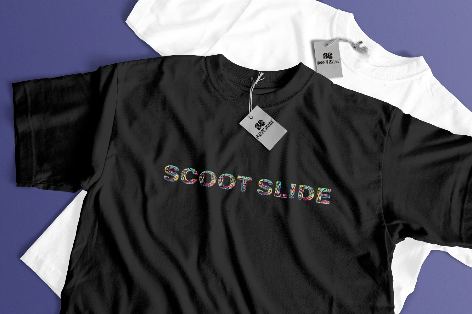 Koszulki Scoot Slide front black_whitee - wzór 11