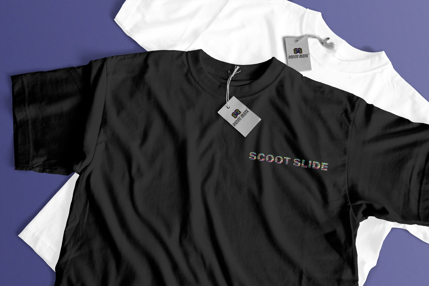 Koszulki Scoot Slide front black_whitee - wzór 2