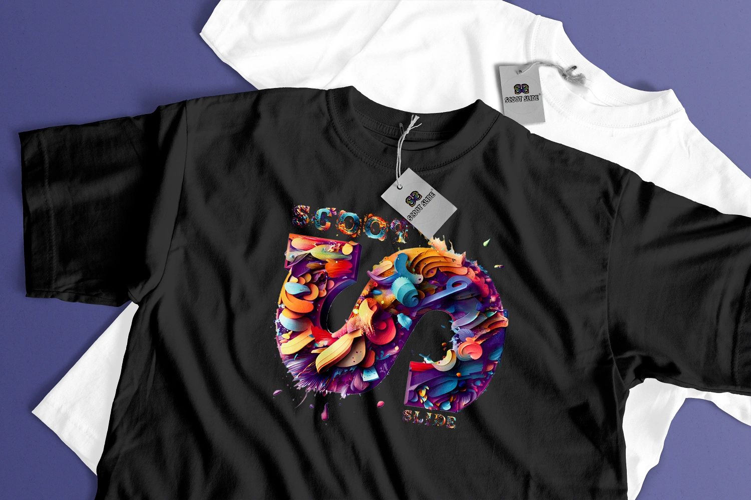 Koszulki Scoot Slide front black_whitee - wzór 3