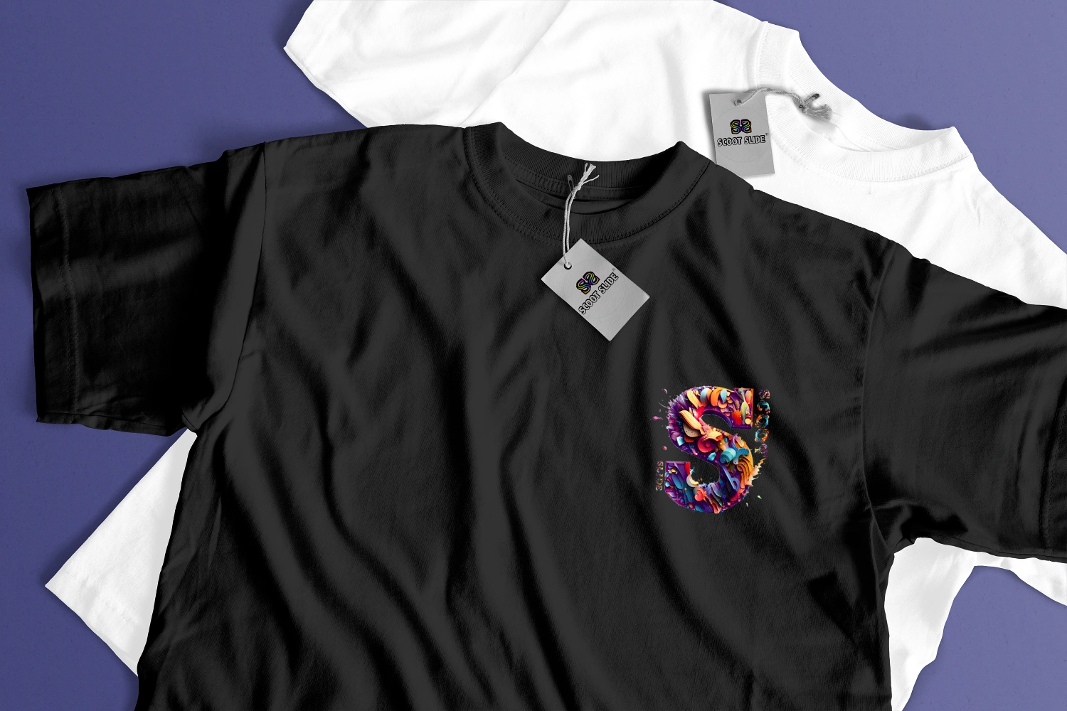 Koszulki Scoot Slide front black_whitee - wzór 4