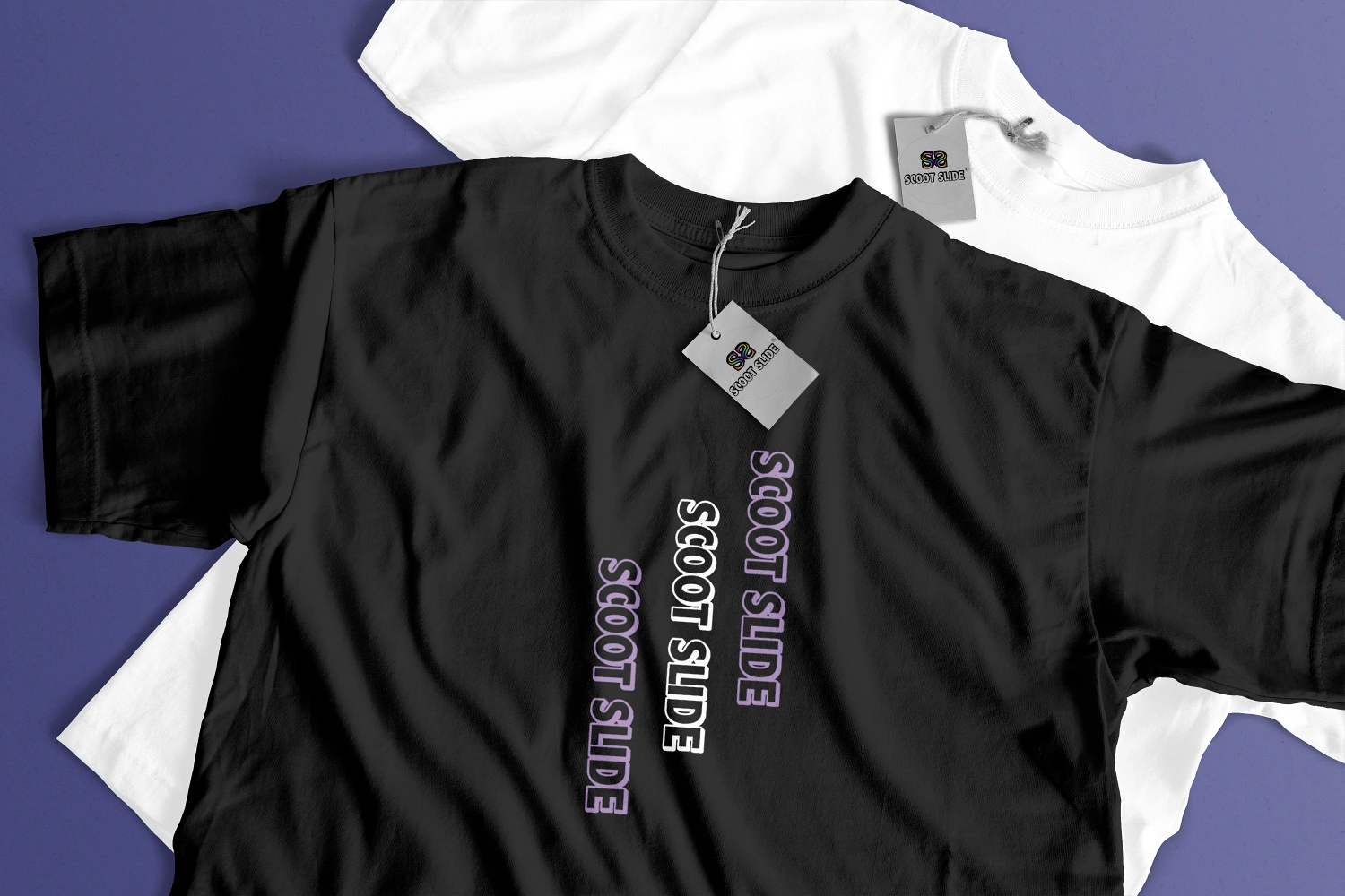 Koszulki Scoot Slide front black_whitee - wzór 9