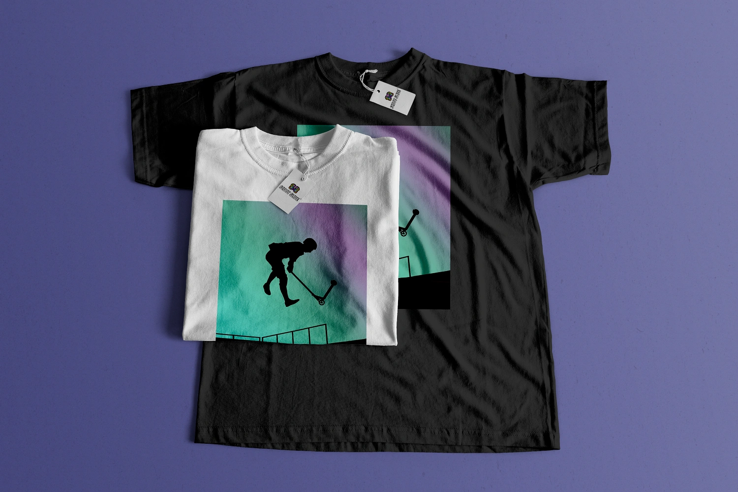 Koszulki Scoot Slide front cała i złożona - wzór 7