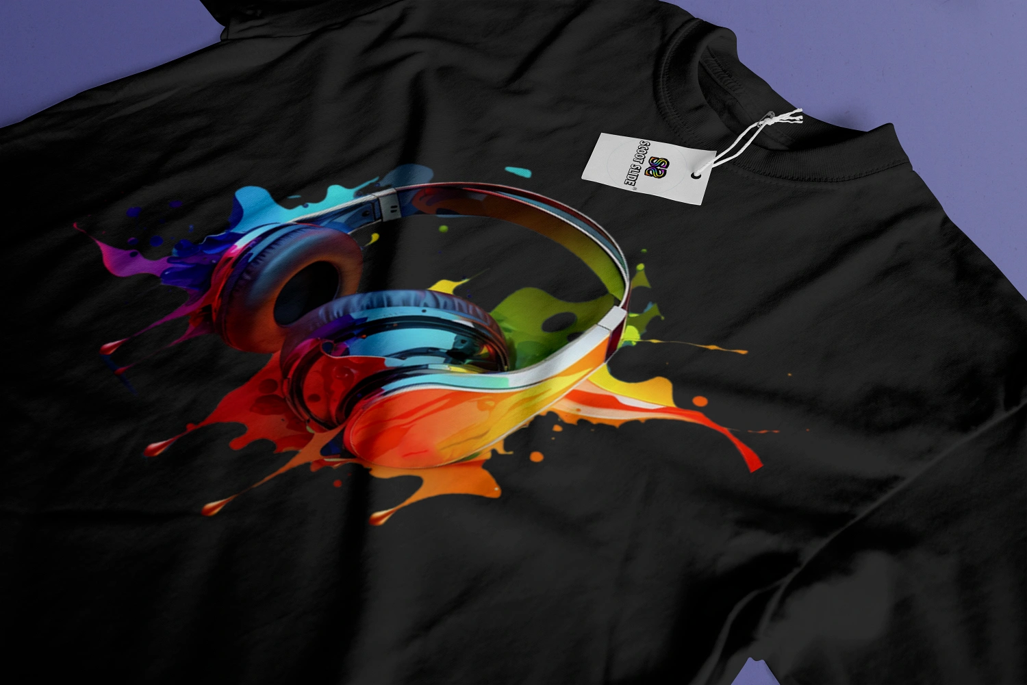 Koszulki Scoot Slide front duże black - wzór 12