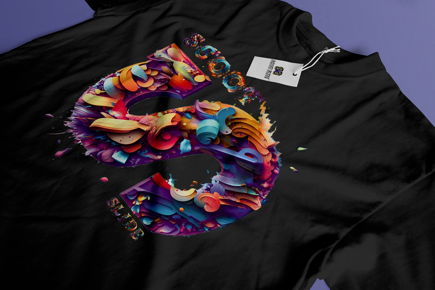 Koszulki Scoot Slide front duże black - wzór 3