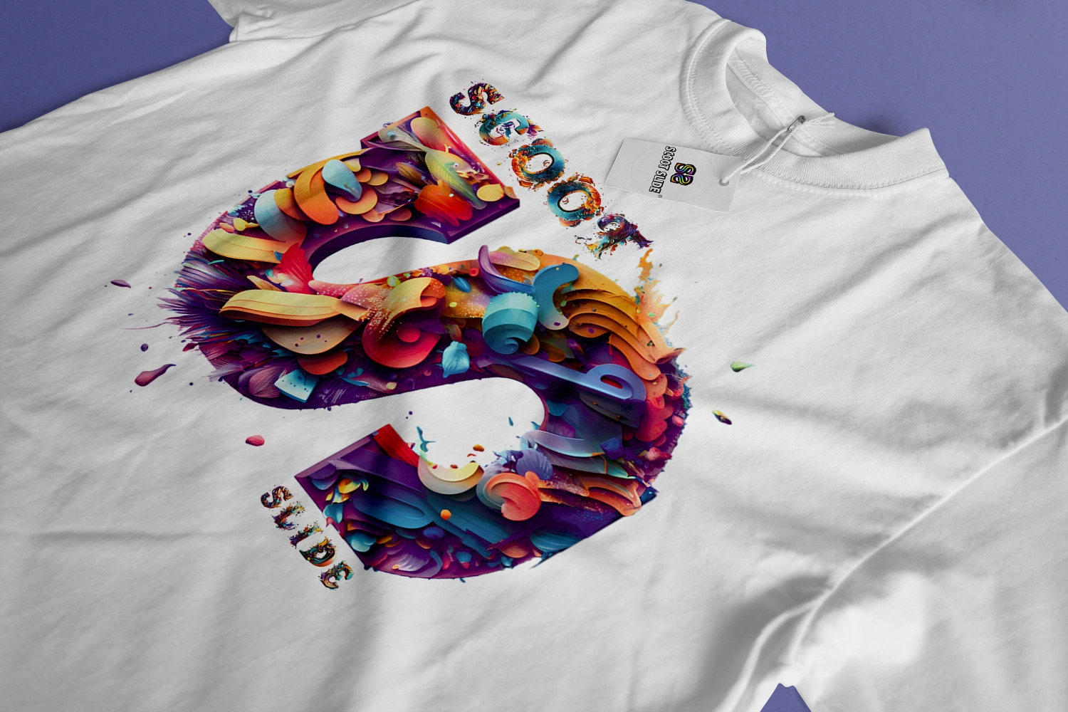 Koszulki Scoot Slide front duże white - wzór 3