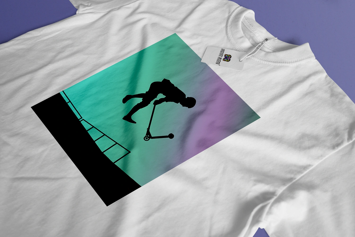 Koszulki Scoot Slide front duże white - wzór 7