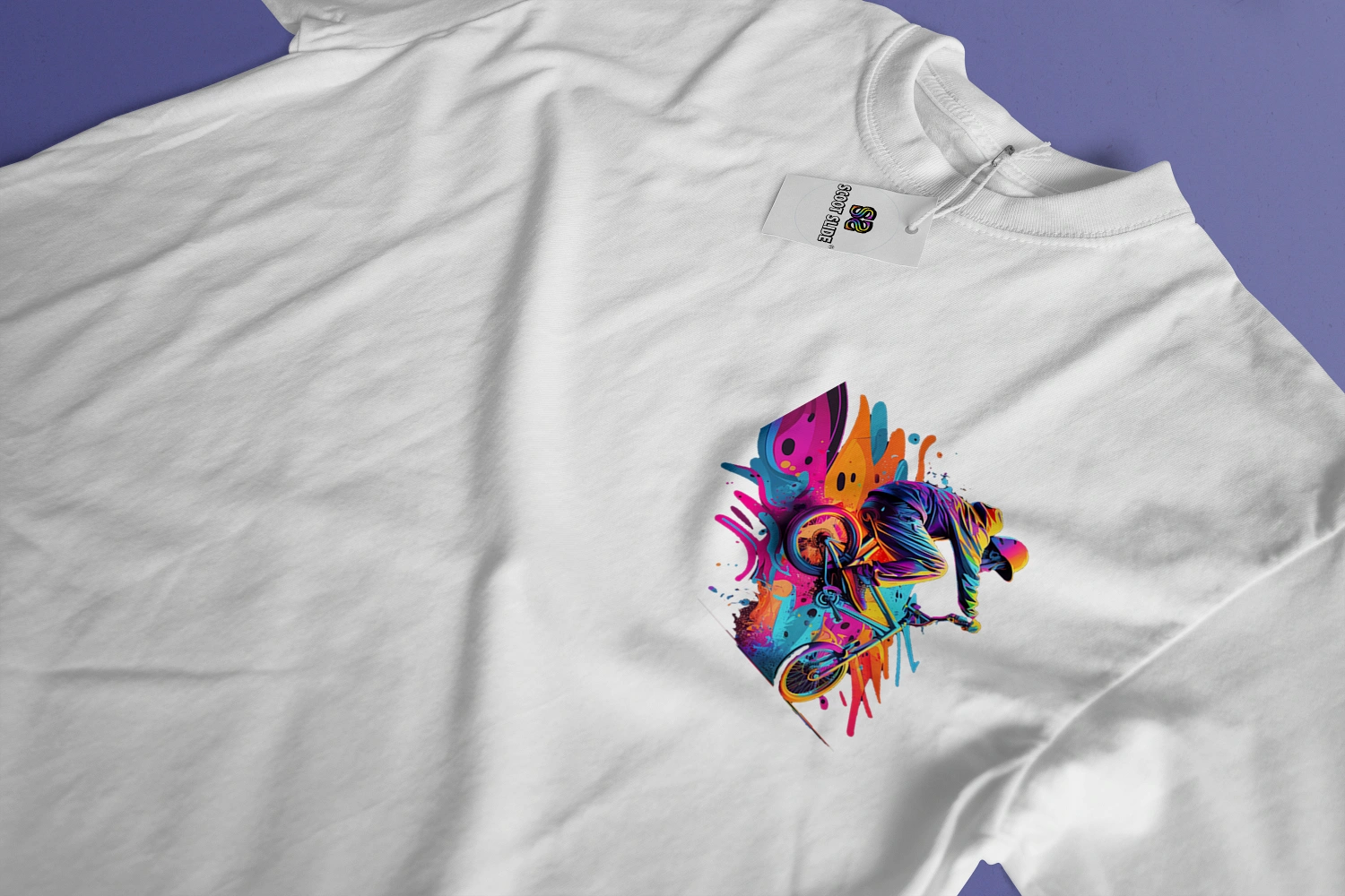 Koszulki Scoot Slide front duże white - wzór 8