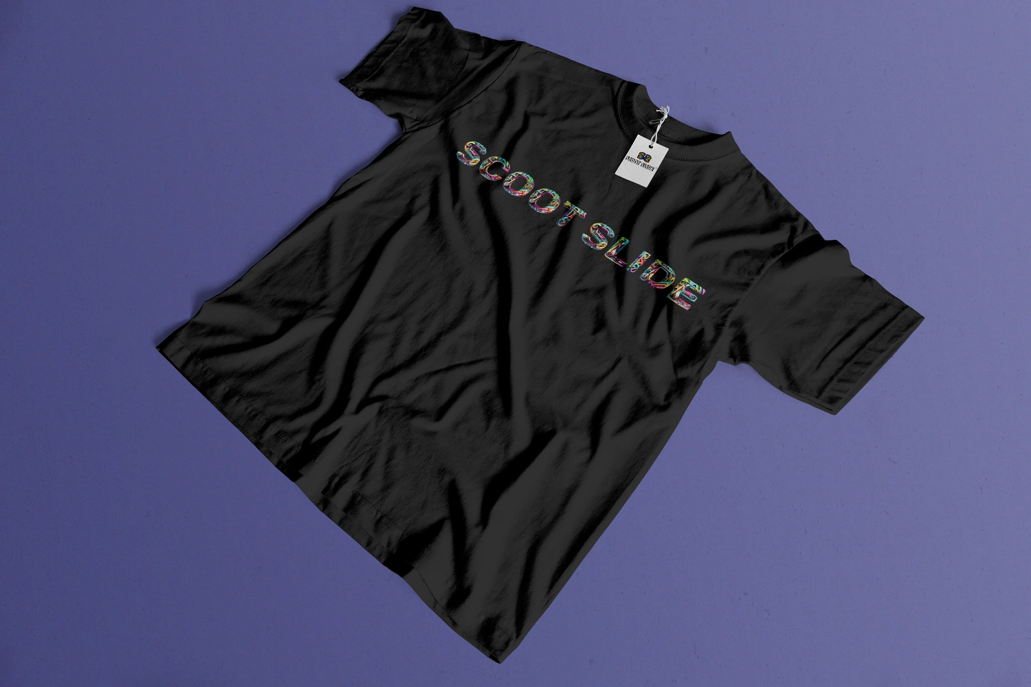 Koszulki Scoot Slide front ukośnie black - wzór 11