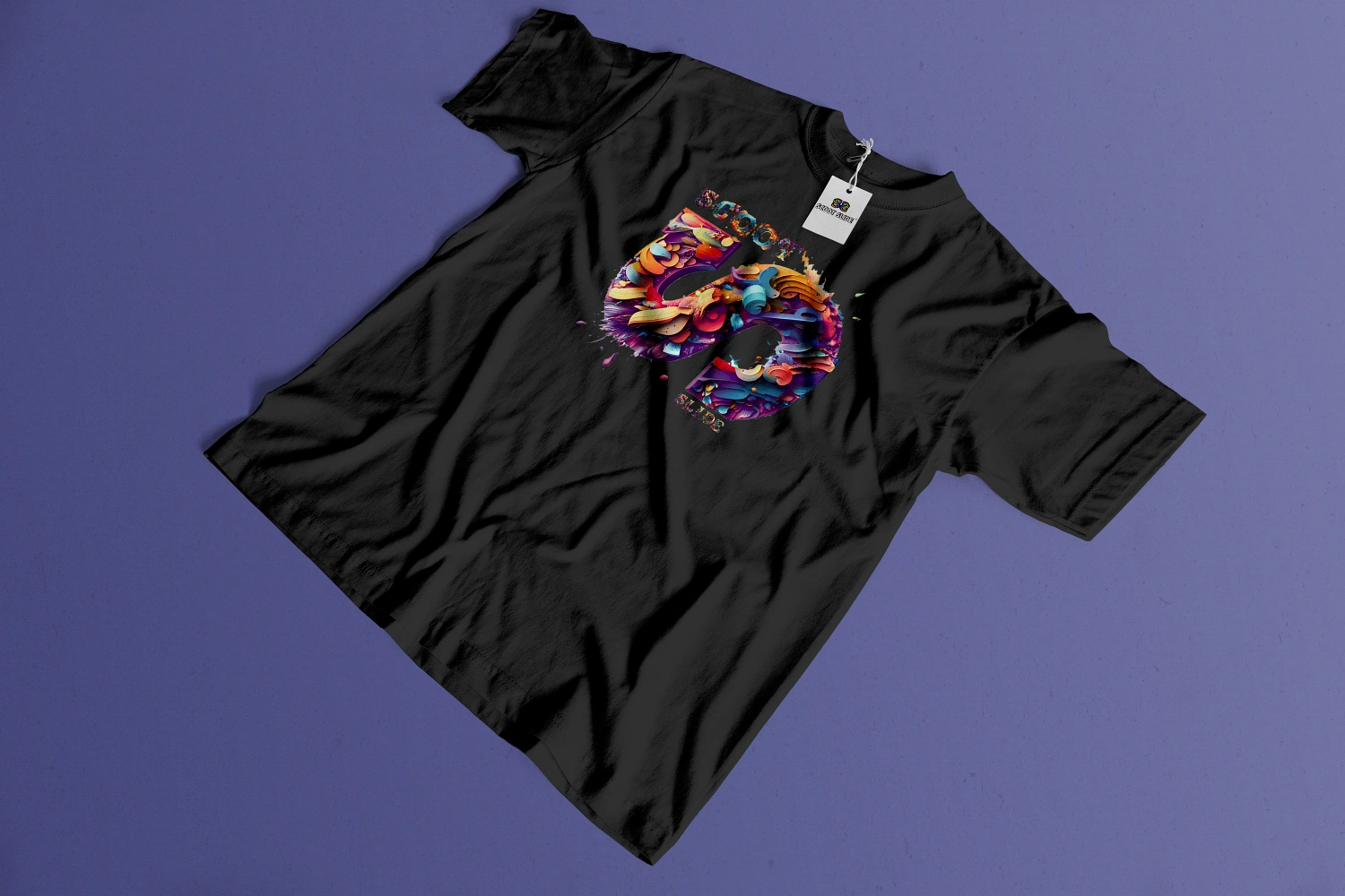 Koszulki Scoot Slide front ukośnie black - wzór 3