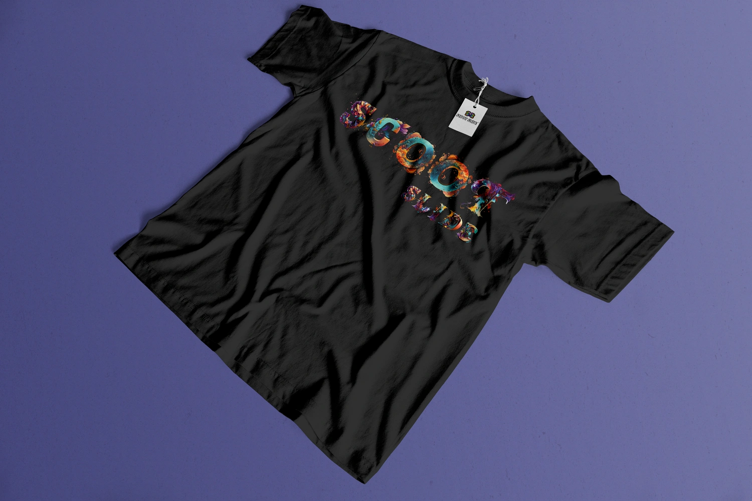 Koszulki Scoot Slide front ukośnie black - wzór 5