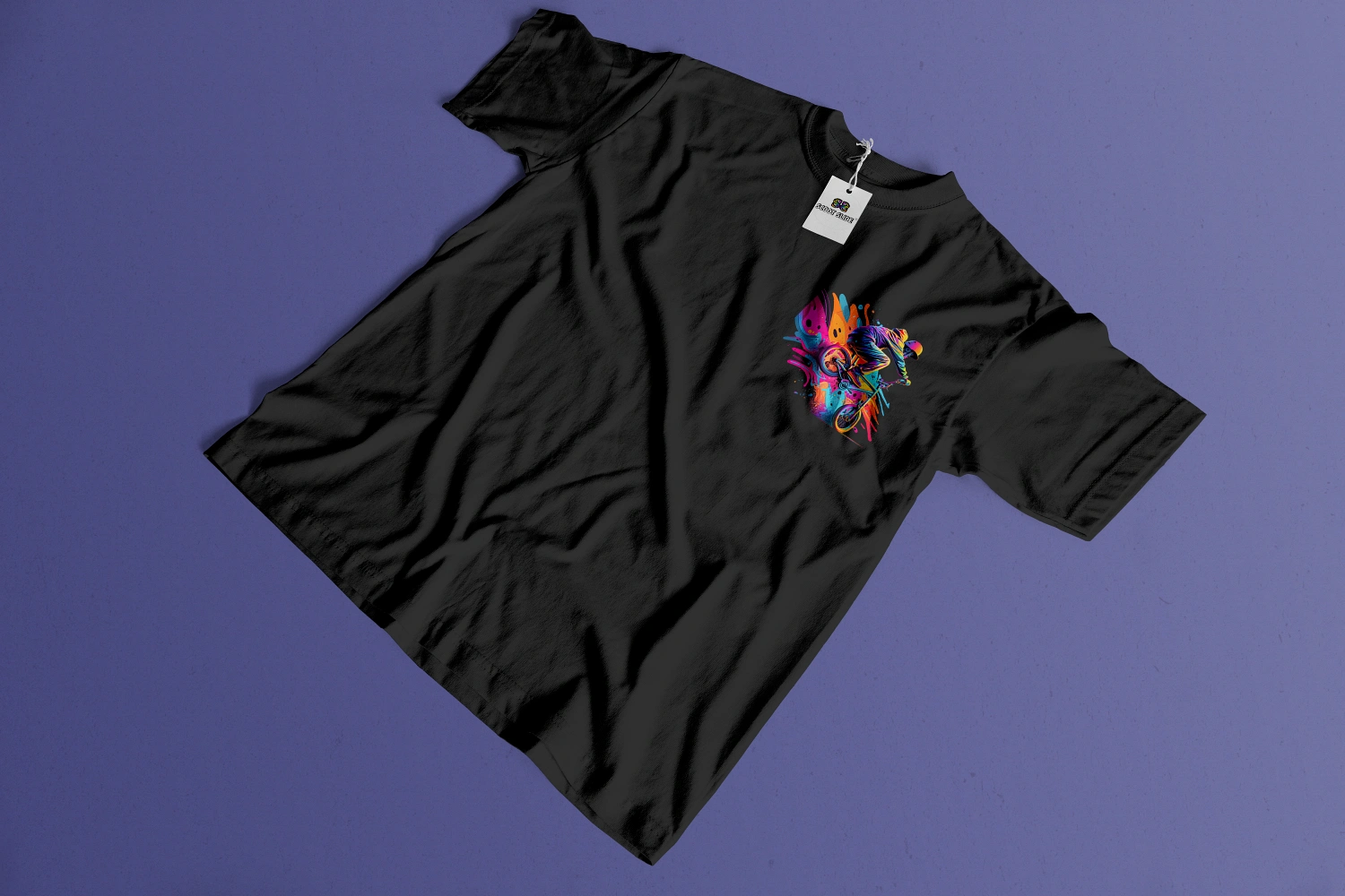 Koszulki Scoot Slide front ukośnie black - wzór 8