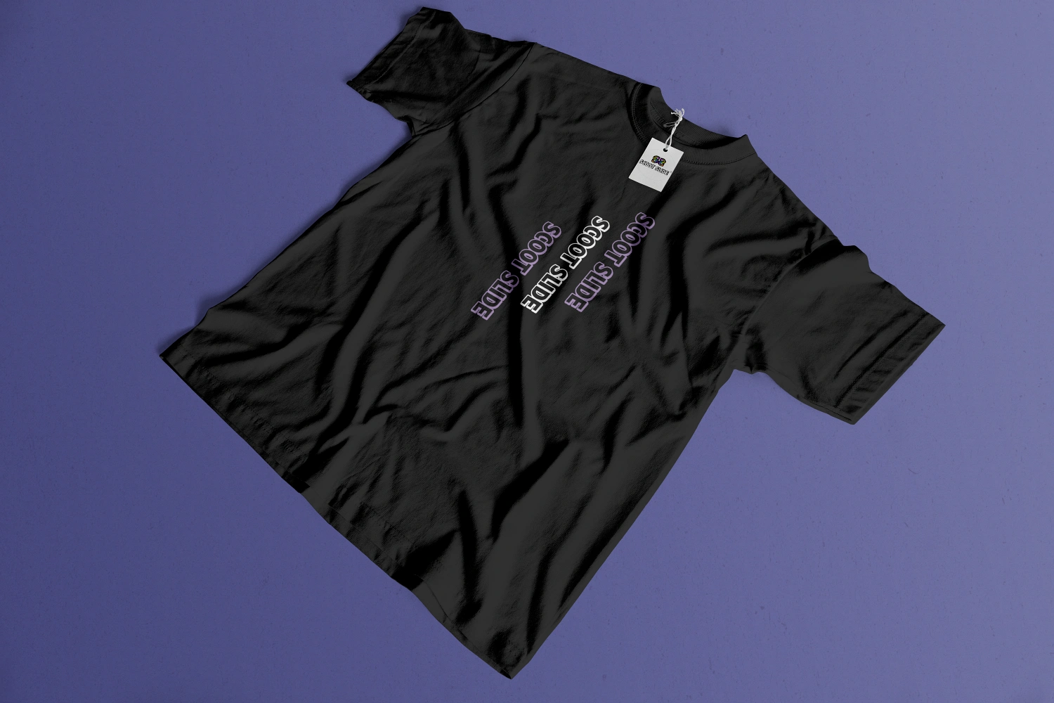 Koszulki Scoot Slide front ukośnie black - wzór 9