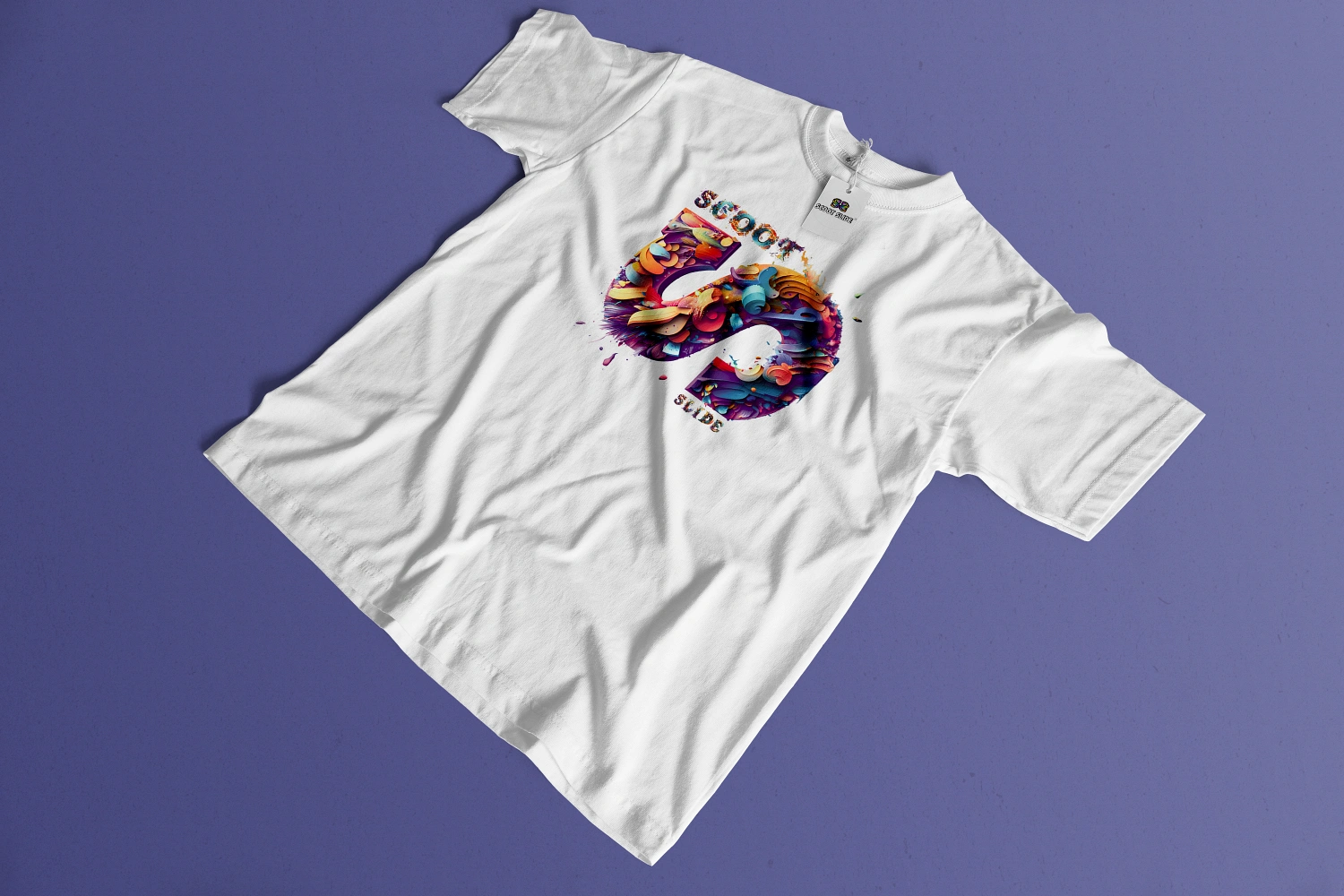 Koszulki Scoot Slide front ukośnie white - wzór 3