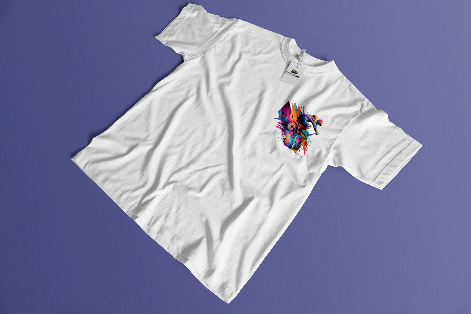 Koszulki Scoot Slide front ukośnie white - wzór 8