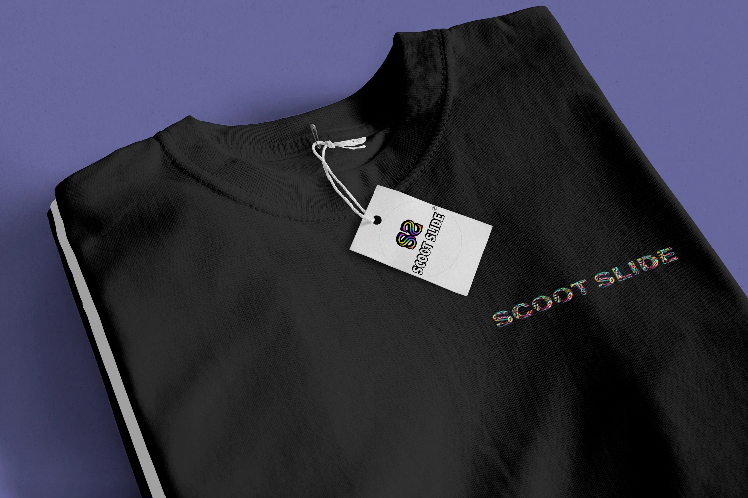 Koszulki Scoot Slide front złożone black - wzór 2