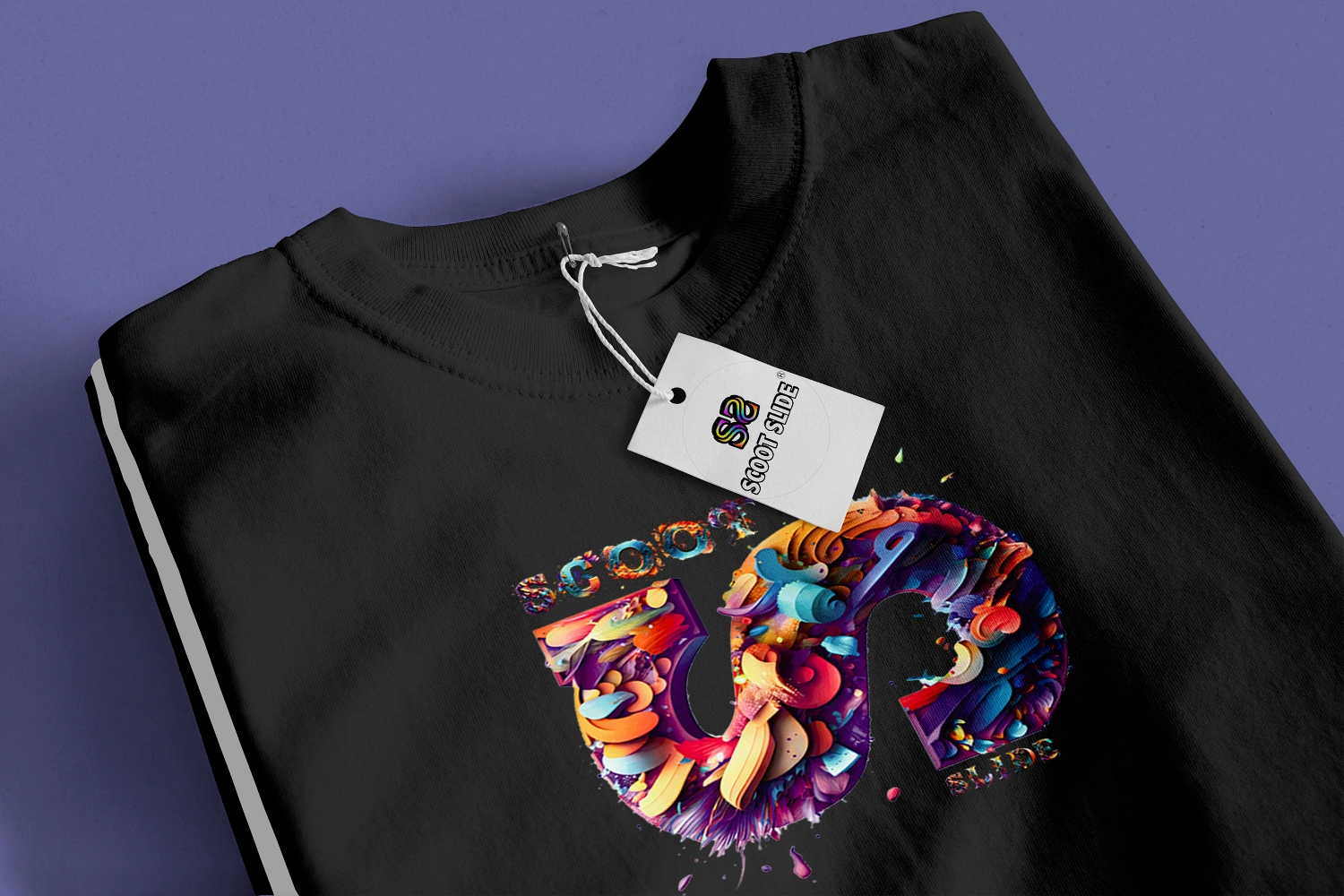 Koszulki Scoot Slide front złożone black - wzór 3