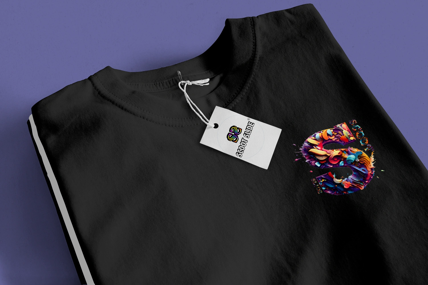 Koszulki Scoot Slide front złożone black - wzór 4