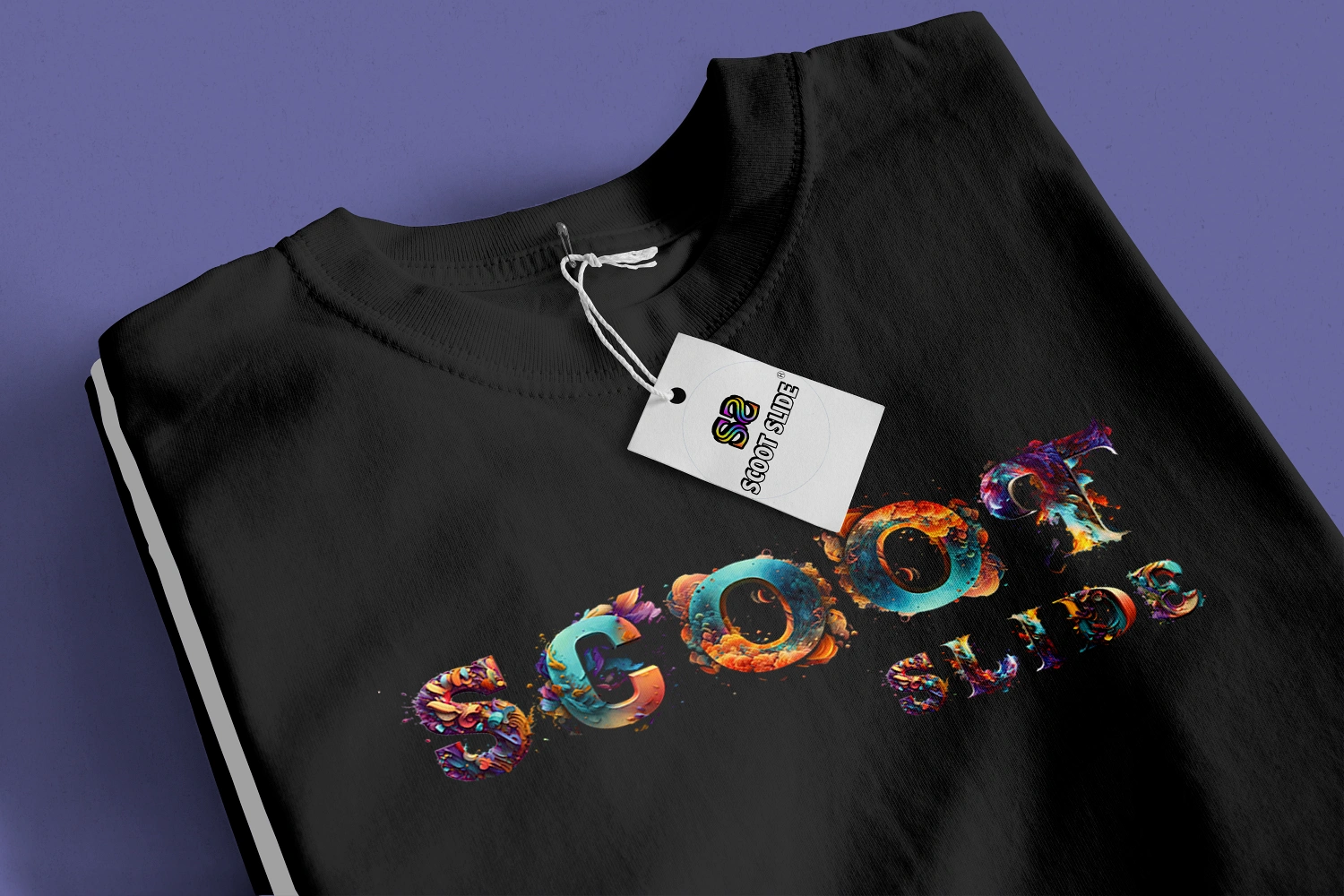 Koszulki Scoot Slide front złożone black - wzór 5