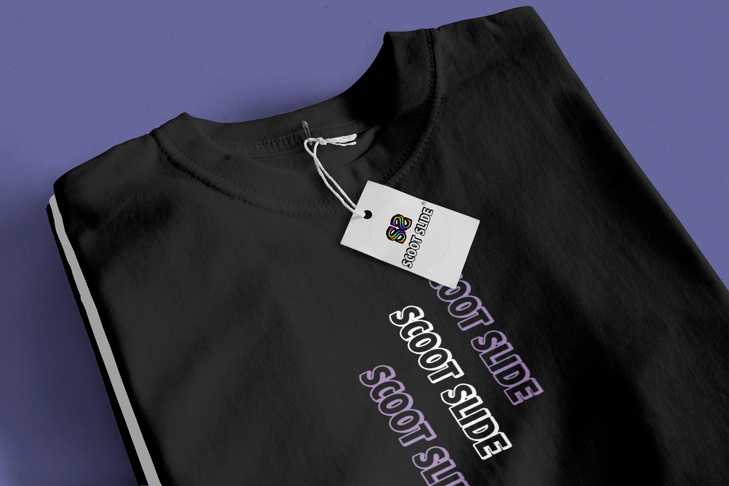 Koszulki Scoot Slide front złożone black - wzór 9