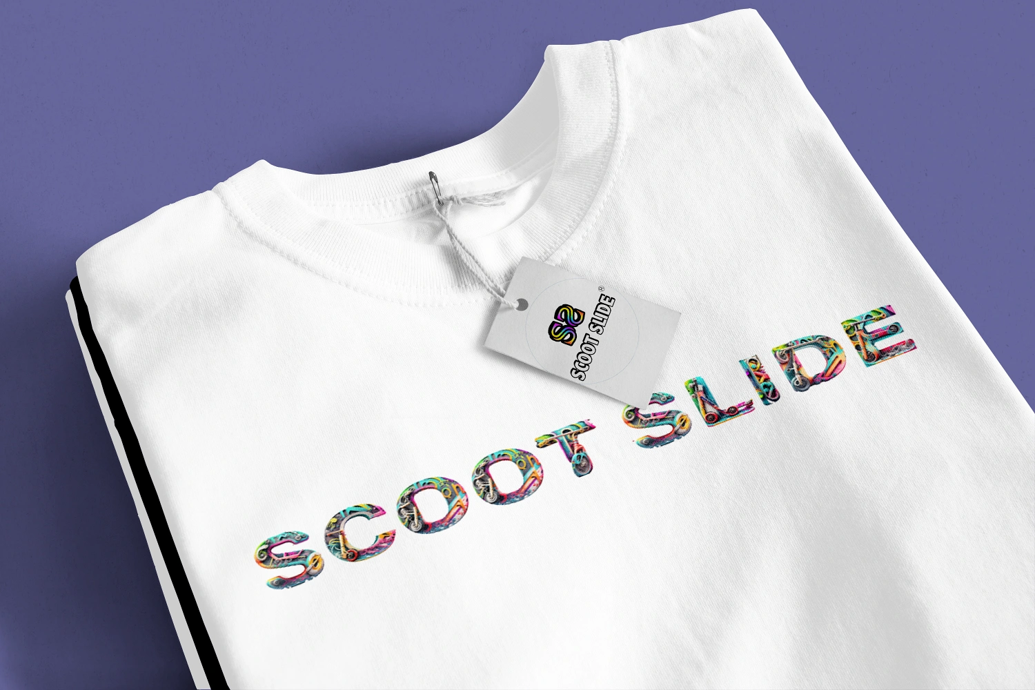 Koszulki Scoot Slide front złożone white - wzór 11