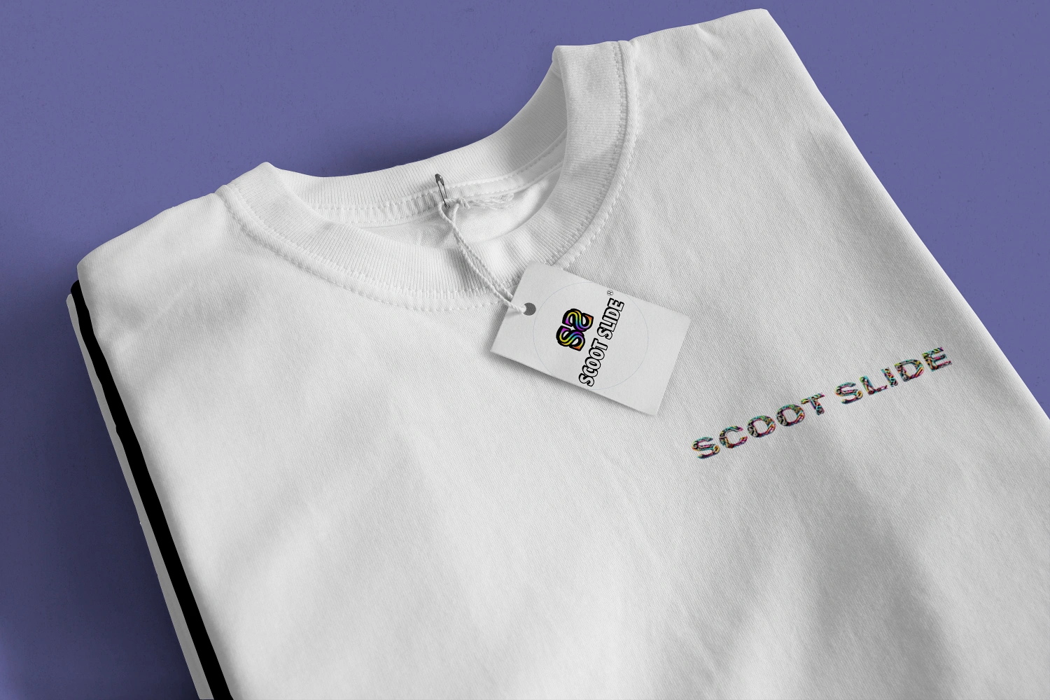 Koszulki Scoot Slide front złożone white - wzór 2