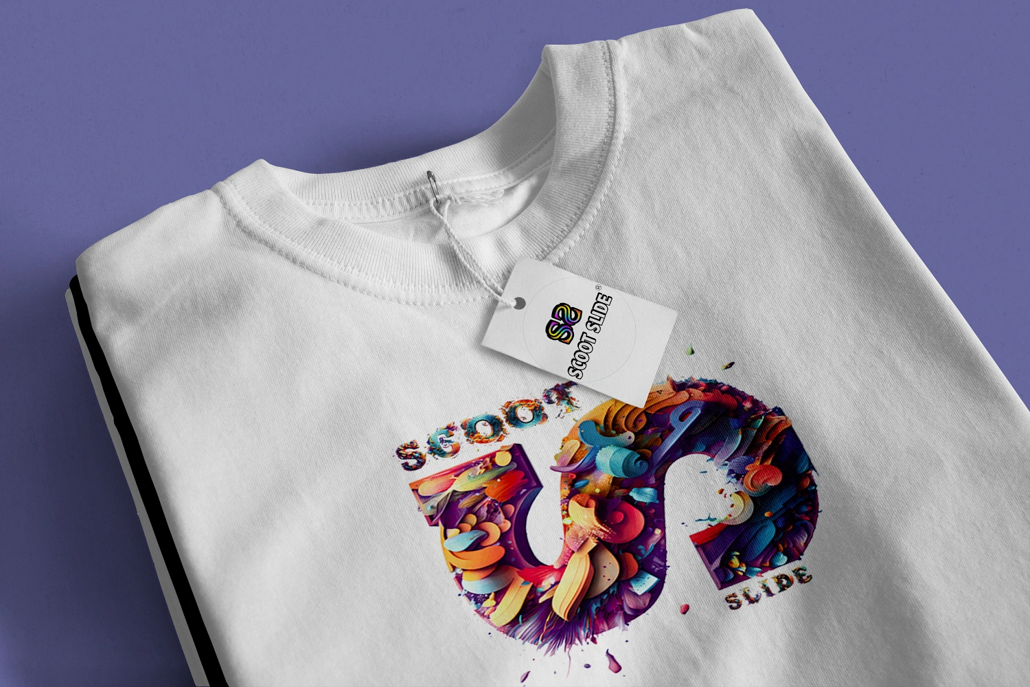 Koszulki Scoot Slide front złożone white - wzór 3