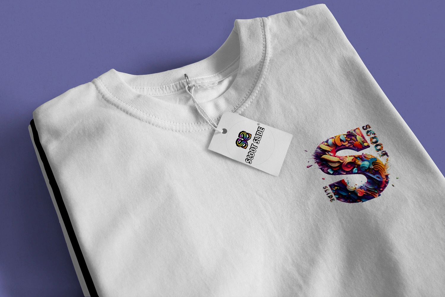 Koszulki Scoot Slide front złożone white - wzór 4