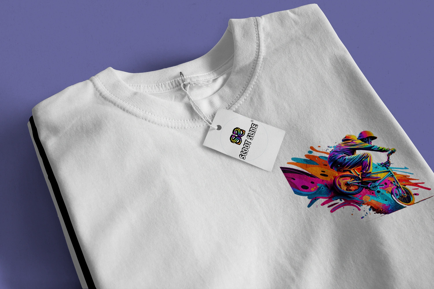 Koszulki Scoot Slide front złożone white - wzór 8