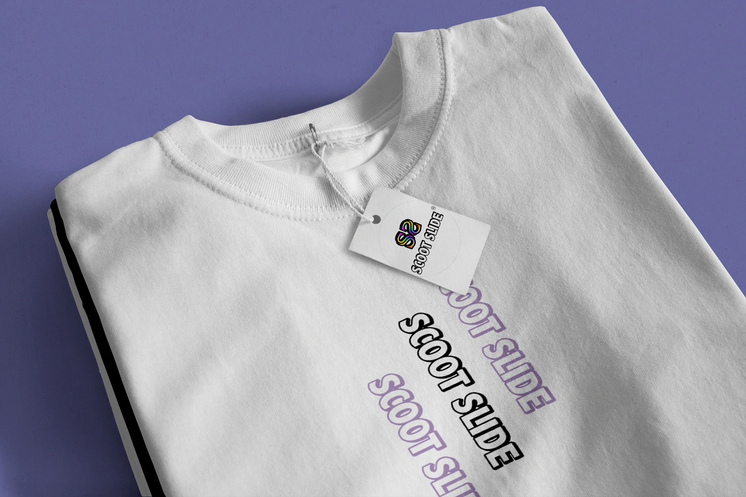 Koszulki Scoot Slide front złożone white - wzór 9